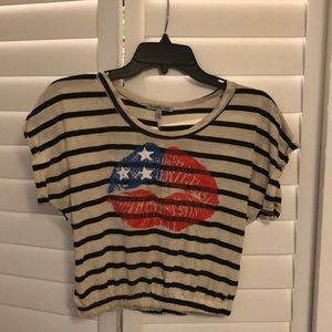 Charlotte Russe crop top shirt size M